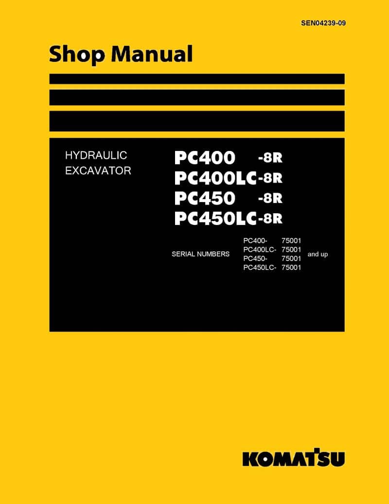 Komatsu PC400-8R/PC450-8R Diesel Excavator Workshop Repair Service Manual PDF download