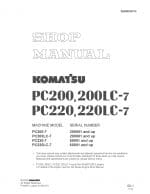 Komatsu PC200-7/PC220-7/ PC200LC-7L/PC220LC-7 Excavator Workshop Repair Service Manual PDF download