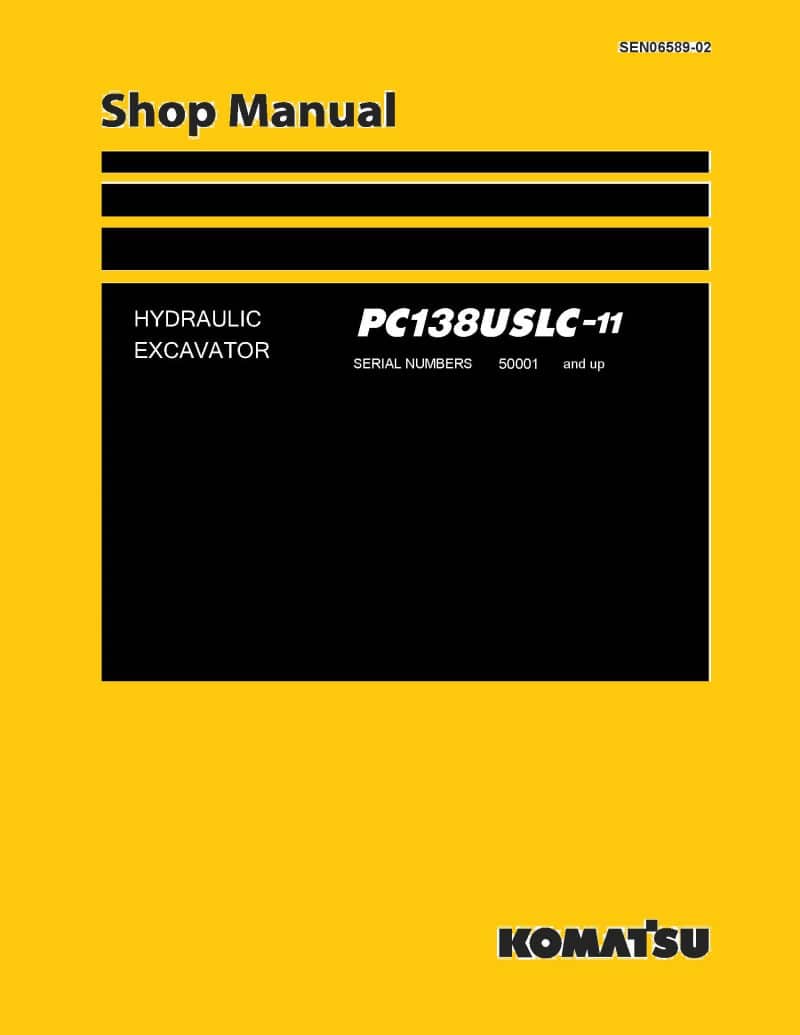 Komatsu PC138USLC-11 Hydraulic Excavator Workshop Repair Service Manual PDF Download