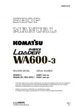 Komatsu WHEEL LOADER WA600-3/ WA600-3D Workshop Repair Service Manual PDF Download