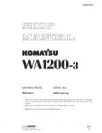 Komatsu WHEEL LOADER WA1200-3 Workshop Repair Service Manual PDF Download
