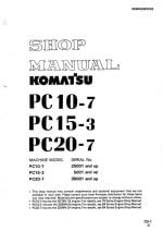 Komatsu PC10-7/PC20-7 25001 Hydraulic Excavator Workshop Repair Service Manual PDF Download
