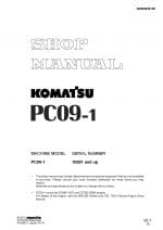 Komatsu PC09-1 Hydraulic Excavator Workshop Repair Service Manual PDF Download