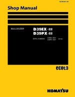 Komatsu Crawler Dozer D39EX -22/D39PX-22 Workshop Repair Service Manual PDF Download