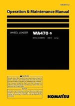 Komatsu WHEEL LOADER WA470-5 Operation & Maintenance Manual PDF Download