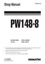 Komatsu PW148-8 Hydraulic Wheel Excavator Workshop Repair Service Manual PDF Download