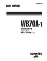 BACKHOE LOADER WB70A-1 SERIAL NUMBERS F10392 and up Workshop Repair Service Manual PDF download