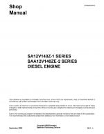 Komatsu DIESEL ENGINE SA12V140Z-1 SERIES, SAA12V140ZE-2 SERIES Workshop Repair Service Manual PDF Download