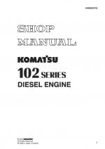 Komatsu DIESEL ENGINE 102 SERIES Workshop Repair Service Manual PDF Download