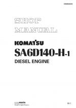 Komatsu DIESEL ENGINE SA6D140-H-1 SERIES Workshop Repair Service Manual PDF Download