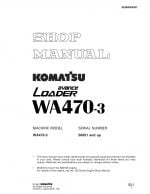Komatsu WHEEL LOADER WA470-3 Workshop Repair Service Manual PDF Download