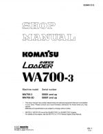 Komatsu WHEEL LOADER WA700-3/ WA700-3D Workshop Repair Service Manual PDF Download