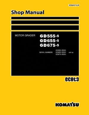 Komatsu MOTOR GRADER GD555-5/ GD655-5/ GD675-5 Workshop Repair Service Manual PDF Download