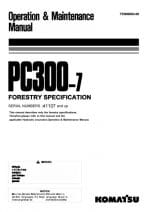 Komatsu PC300-7 Hydraulic Excavator Operation & Maintenance Manual PDF download