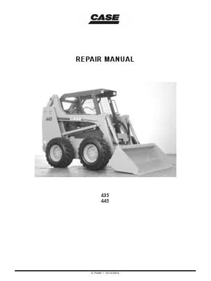 CASE 435/445 SKID STEER Workshop Repair Service Manual PDF Download