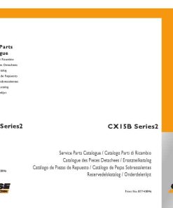 CASE CX15B Series2 Mini Excavators Part book manual PDF Download