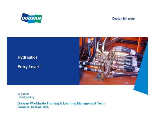 Dossan Entry Level 1 Fundamentals of Hydraulic PDF Download