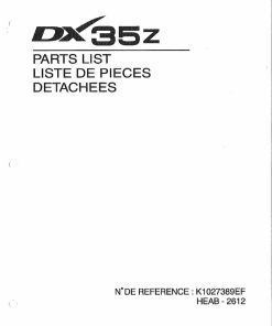 DOOSAN DX35Z Mini Excavator Parts Manual PDF download