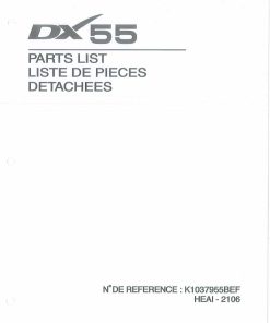 DOOSAN DX55 Mini Excavator Parts Manual PDF download