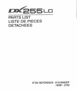 DOOSAN DX255LC Wheel Excavator Parts Manual PDF download