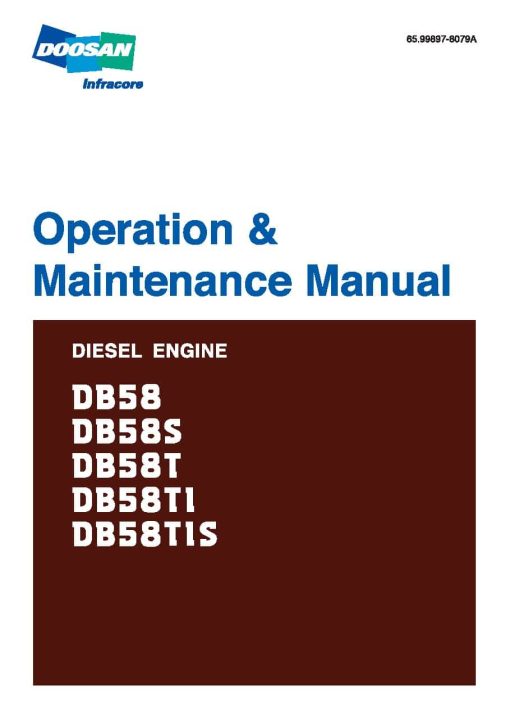 Doosan Engine DB58 Operation & Maintenance Manual PDF download