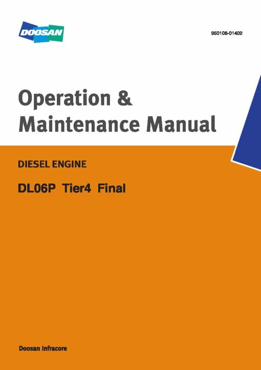 Doosan Engine DL06P Tier4i Operation & Maintenance Manual PDF download