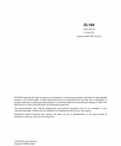 Doosan Wheel Loader DL160 Shop Manual Workshop Repair Service Manual PDF Download