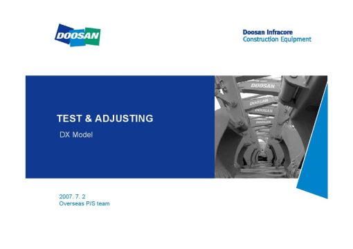 Dossan Test and Adjusting DX Model Manual PDF Download