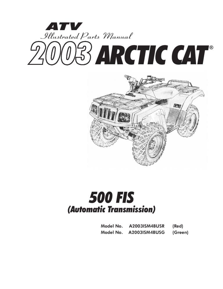ARCTIC CAT 2003 (500FIS) automatic transmission part manual PDF Download
