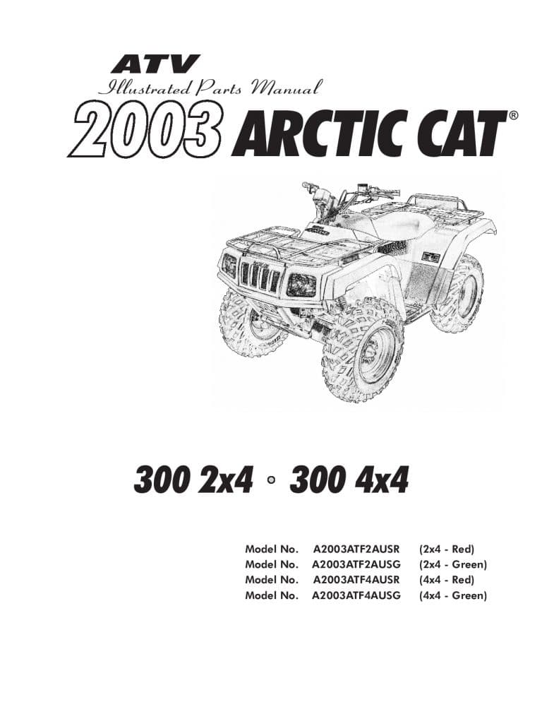 ARCTIC CAT 2003 300 part manual PDF Download