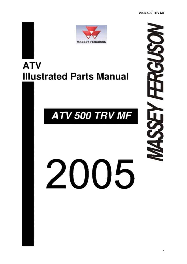 ARCTIC CAT 2005 ATV 500 TRV MF homologiert part manual PDF Download