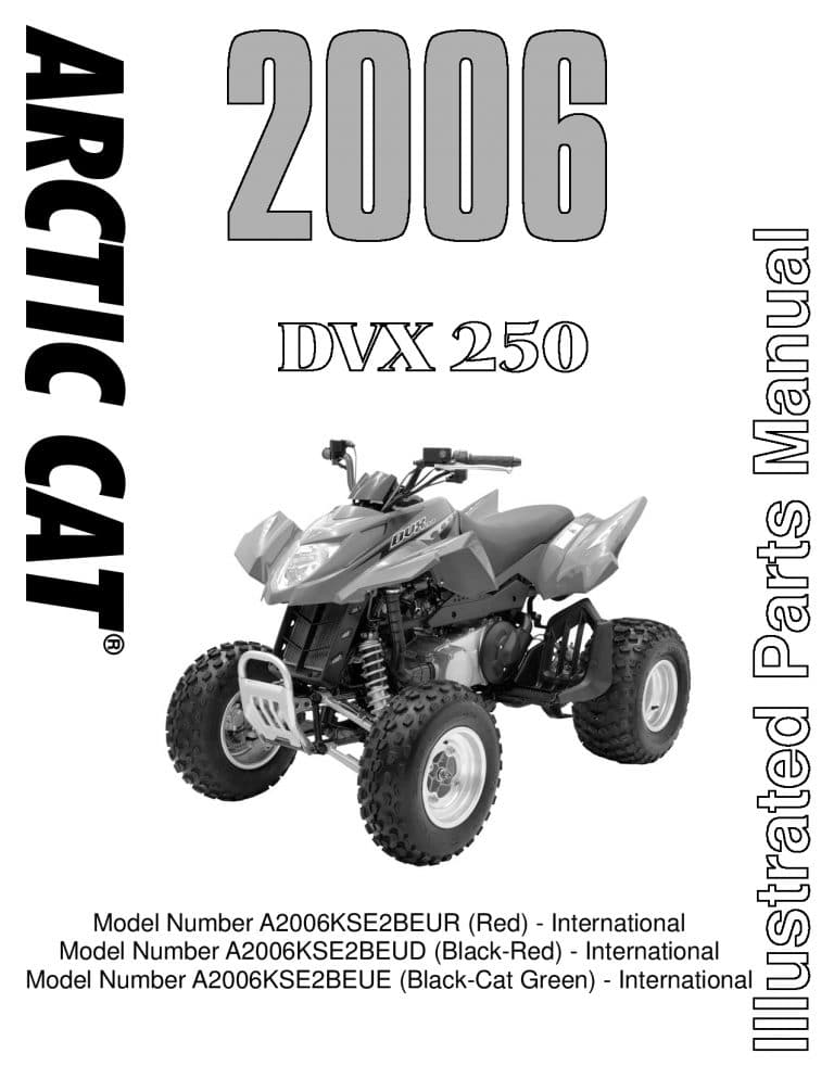 ARCTIC CAT 2006 DVX 250 EURO part manual PDF Download