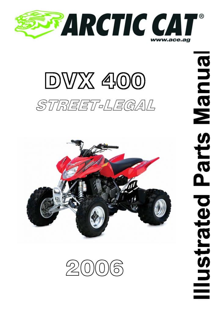 ARCTIC CAT 2006 DVX 400 PM Street Legal part manual PDF Download