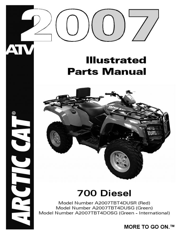 ARCTIC CAT 2007 700 Diesel part manual PDF Download