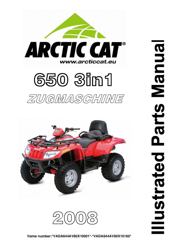 ARCTIC CAT 2008 650 TRV (3in1) LOF part manual PDF Download