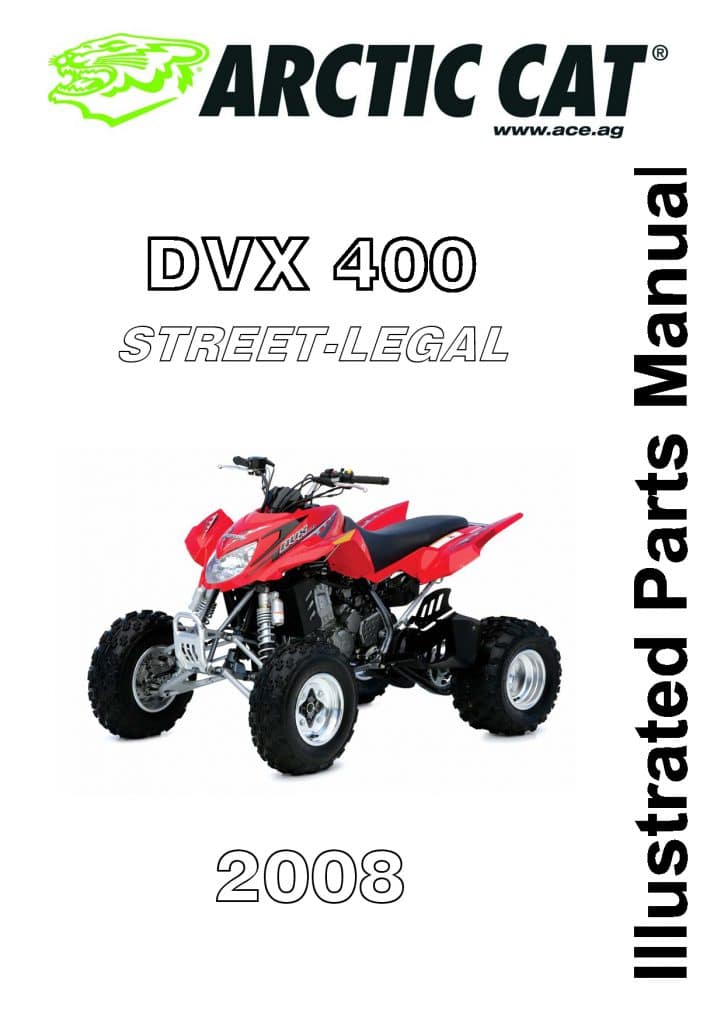 ARCTIC CAT 2008 DVX 400 Street Legal part manual PDF Download