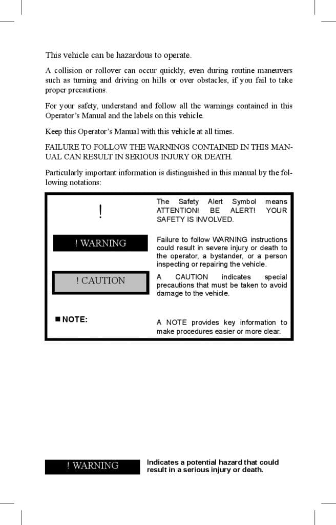 ARCTIC CAT 2008 Prowler EN Operation manual PDF Download