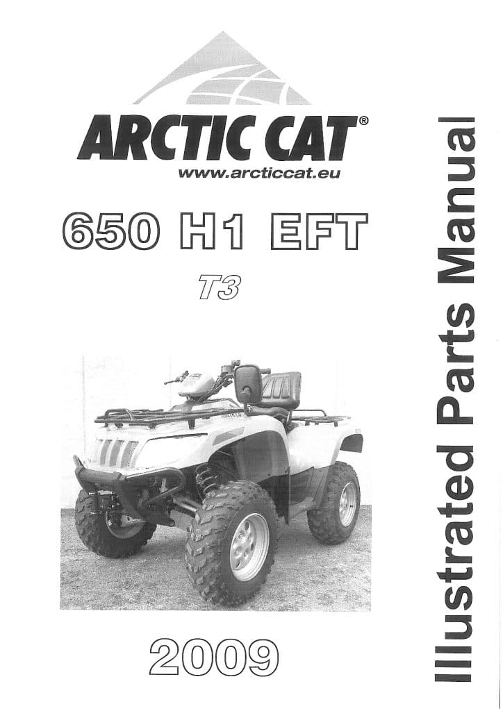 ARCTIC CAT 2009 650 H1 EFT T3 part manual PDF Download