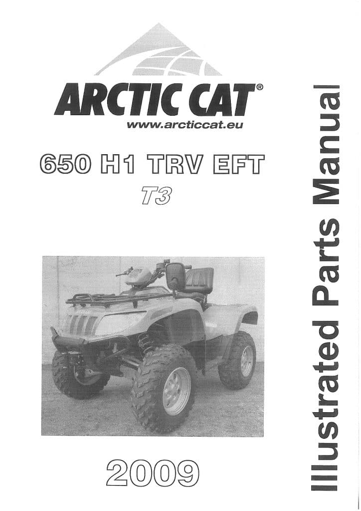 ARCTIC CAT 2009 650 H1 TRV EFT T3 part manual PDF Download