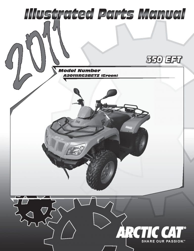ARCTIC CAT 2011 350 EFT G homologated part manual PDF Download
