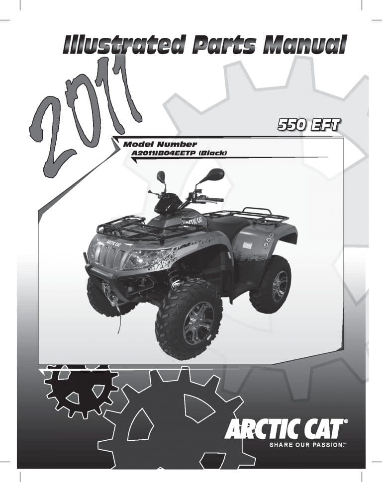 ARCTIC CAT 2011 550 EFT IPM BL homologated part manual PDF Download