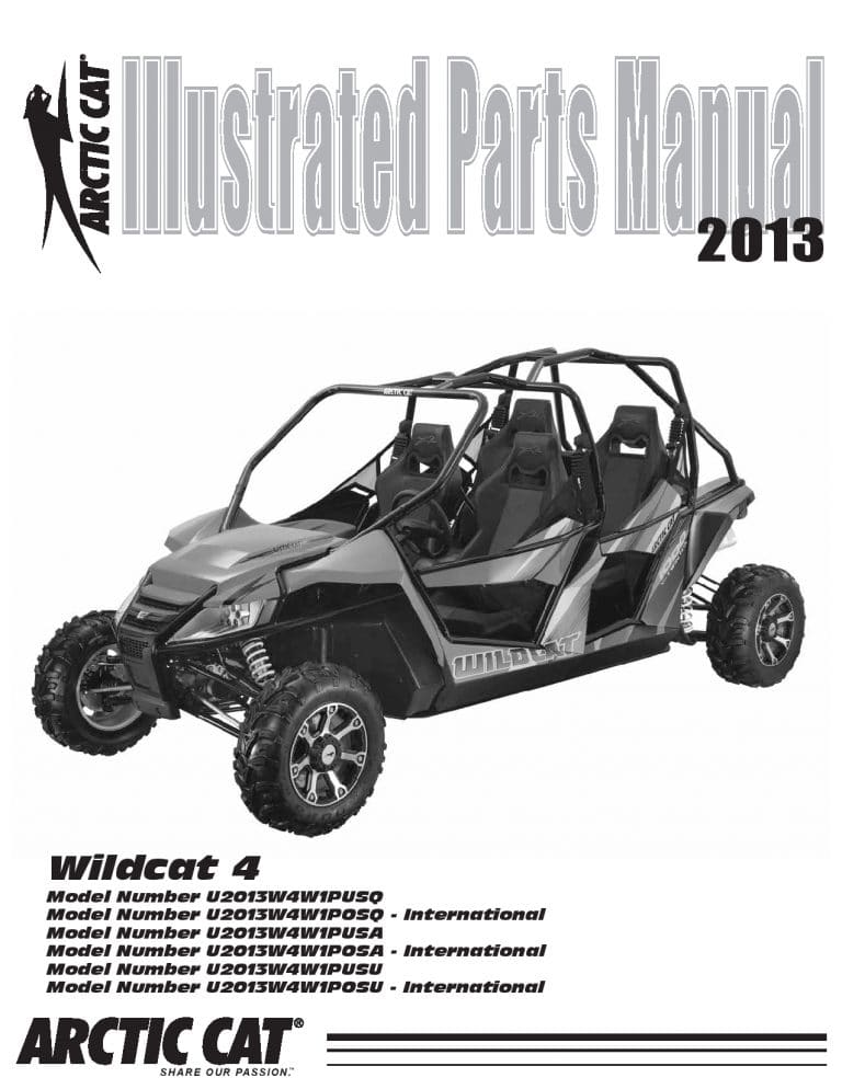ARCTIC CAT 2013 Wildcat 4 part manual PDF Download