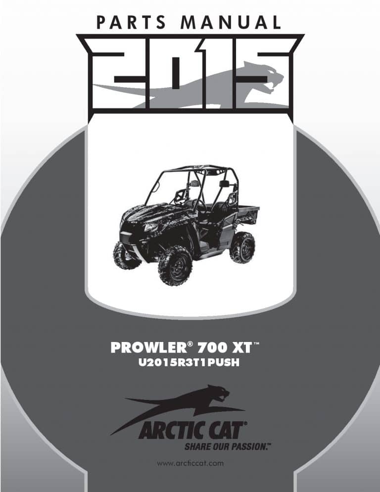 ARCTIC CAT 2015 700 Prowler XT camo part manual PDF Download