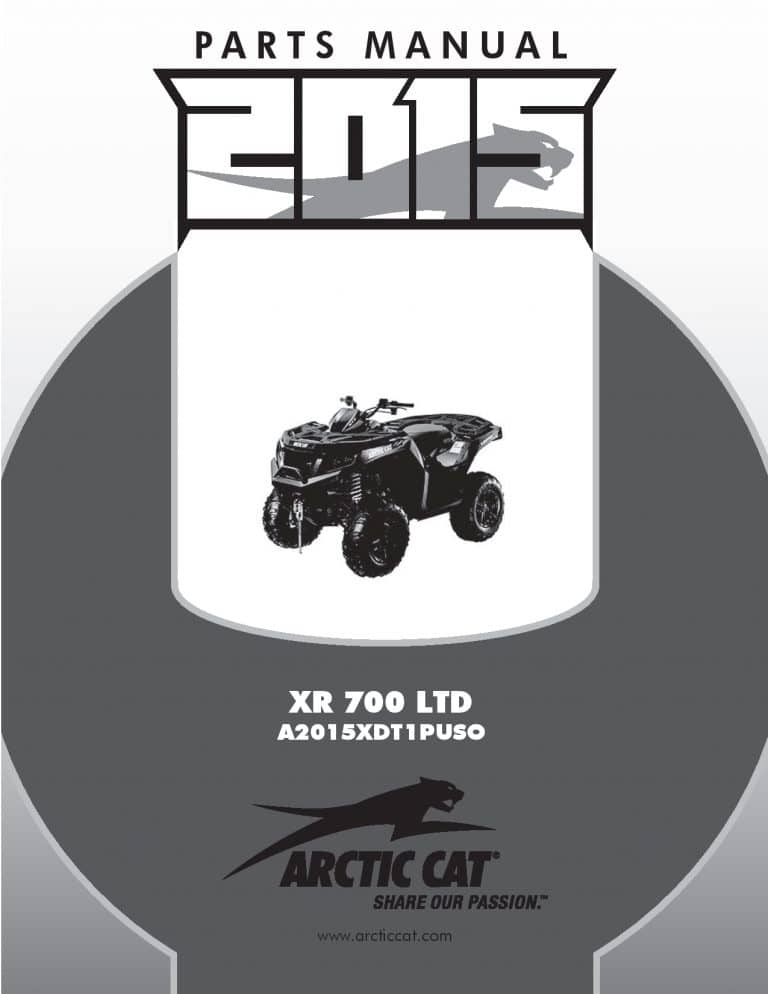 ARCTIC CAT 2015 700 XR LTD black part manual PDF Download