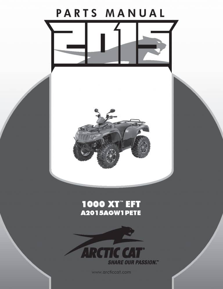 ARCTIC CAT 2015 ATV 1000 XT EFT red part manual PDF Download