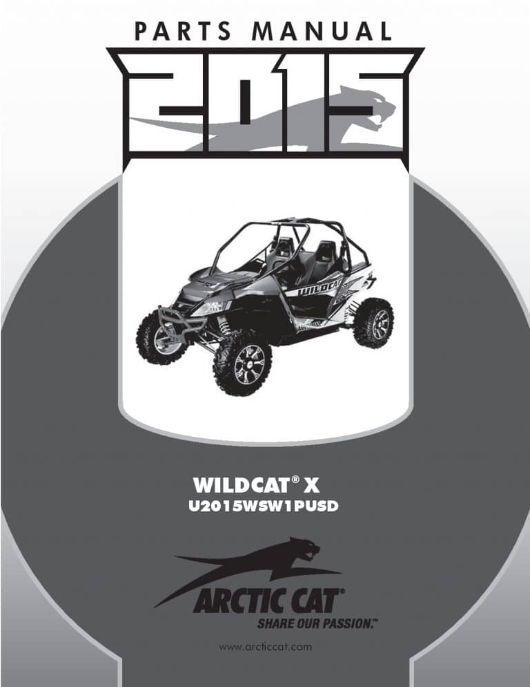 ARCTIC CAT 2015 Wildcat X Blue part manual PDF Download