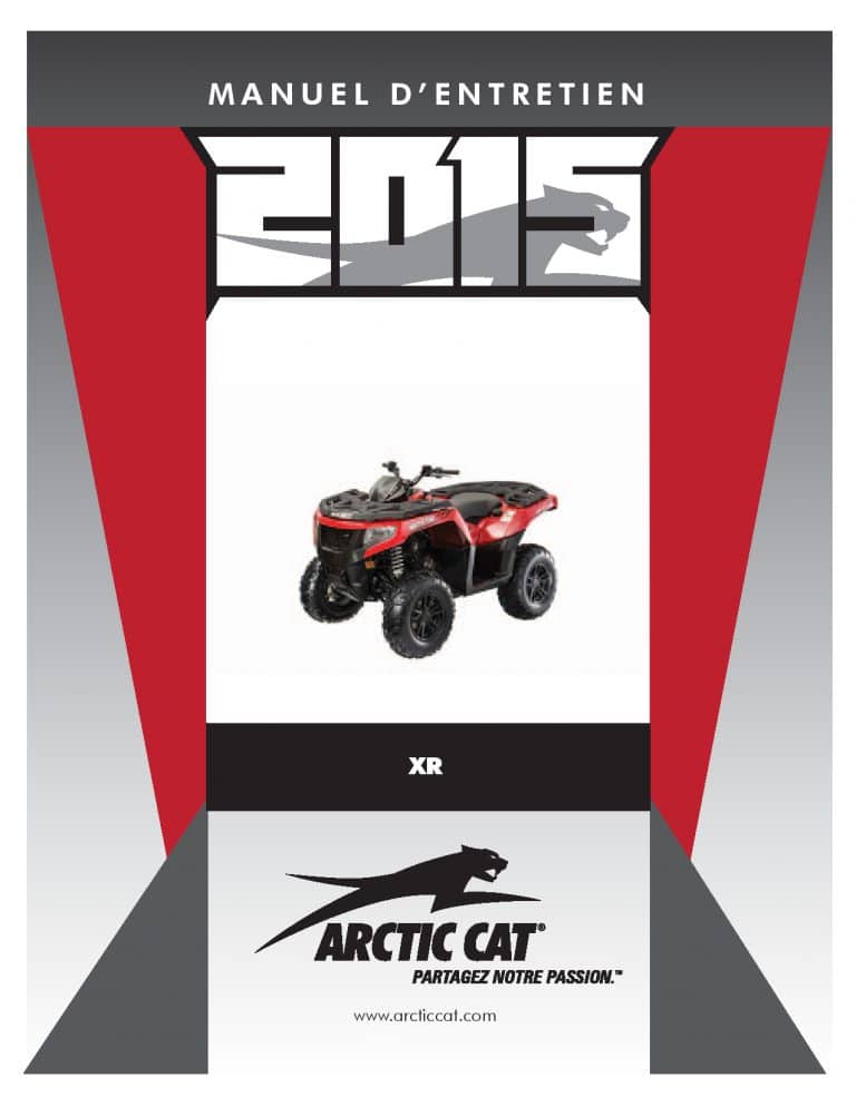ARCTIC CAT 2015 XR Service manual PDF Download