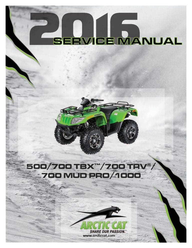 ARCTIC CAT 2016 500 700 1000 Core Service manual PDF Download