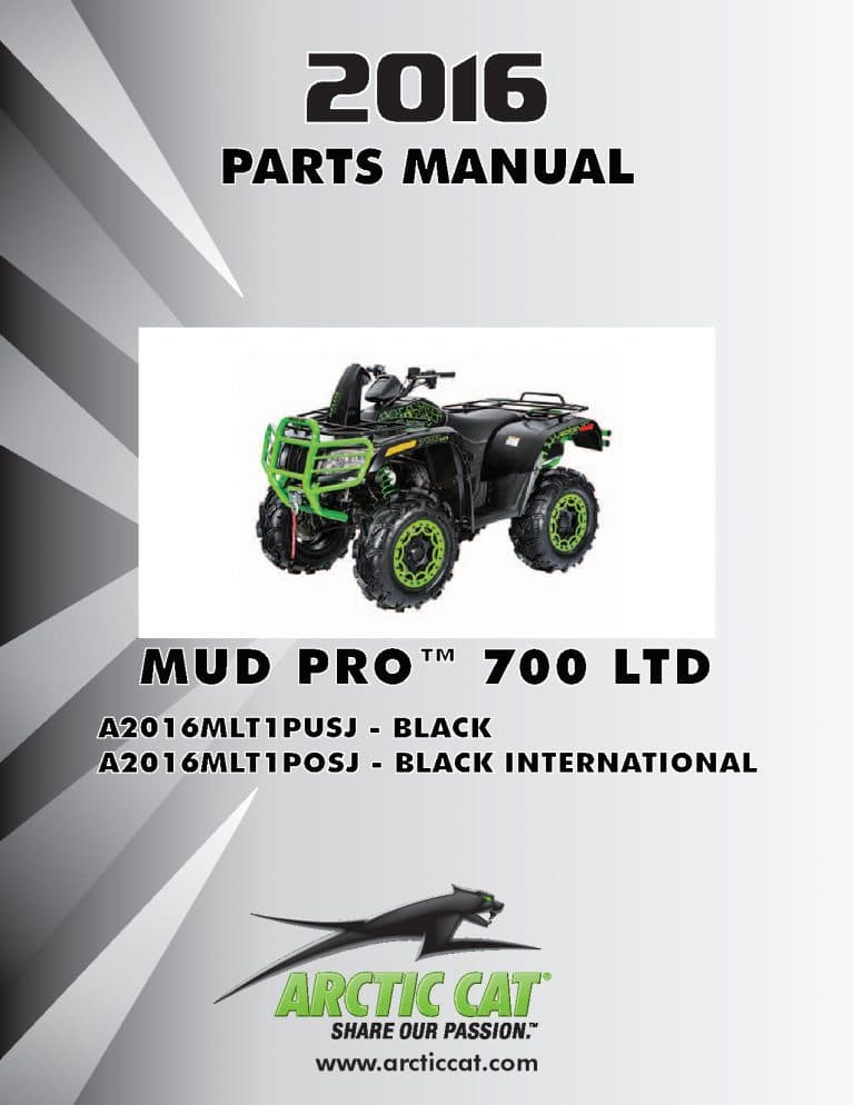 ARCTIC CAT 2016 MUD PRO 700 LTD part manual PDF Download