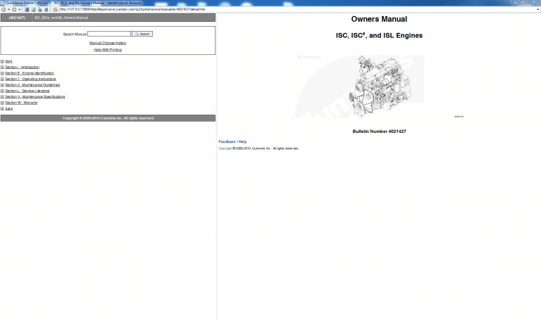 Cummins Owners Manual ISC, ISCe, and ISL Engine PDF Download